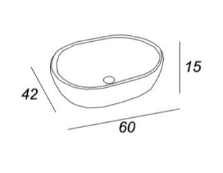 Керамическая раковина Cezares 60х42 Bianco 50179